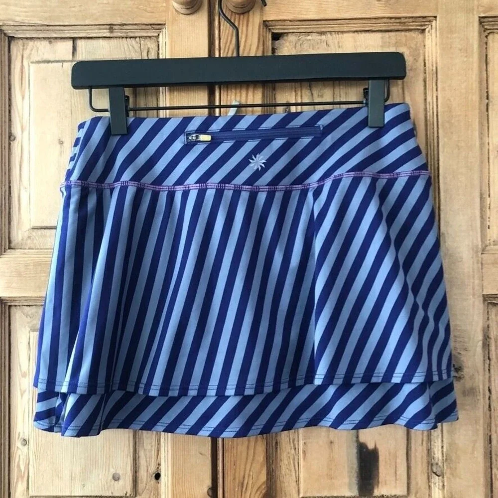Athleta Swagger Fly By Purple Striped Skort Skirt Athletic Womens‎ Size Small
